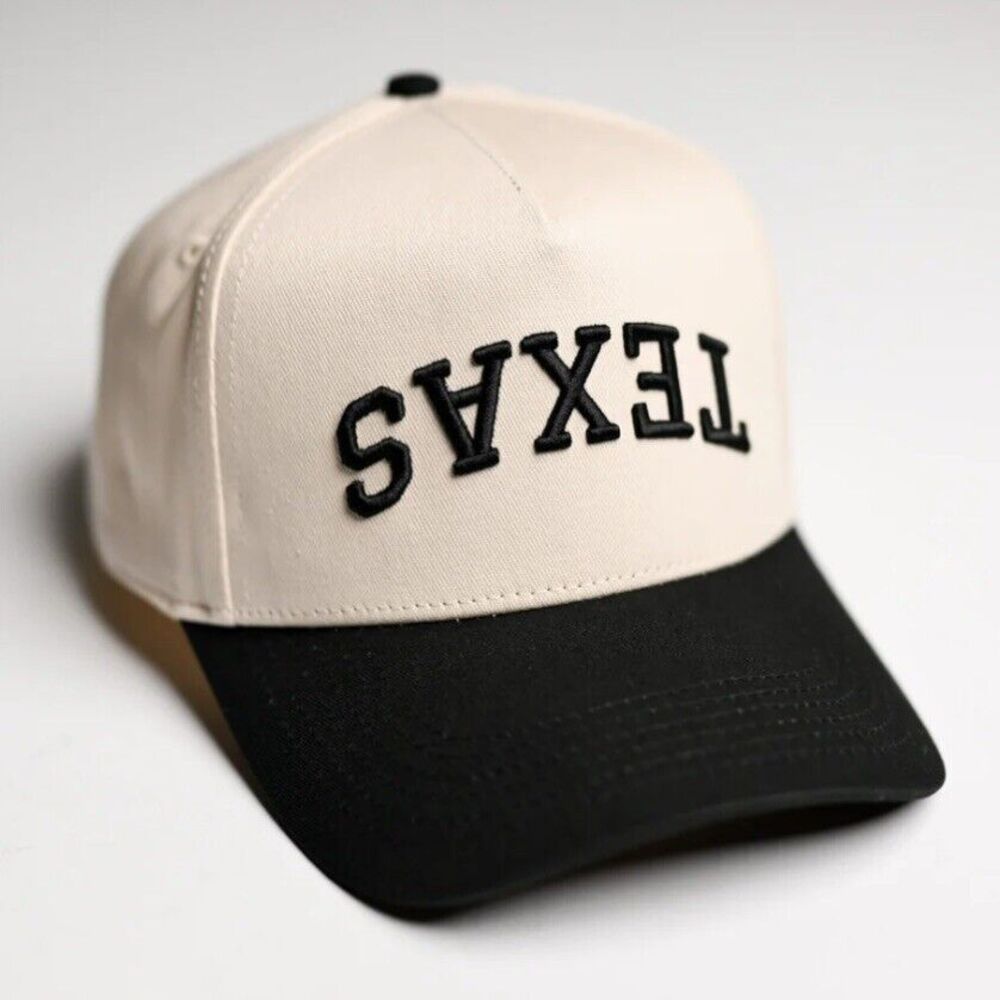 TRUE BRVND USD Texas Black/Cream Snapback Hat - Dallas Brand